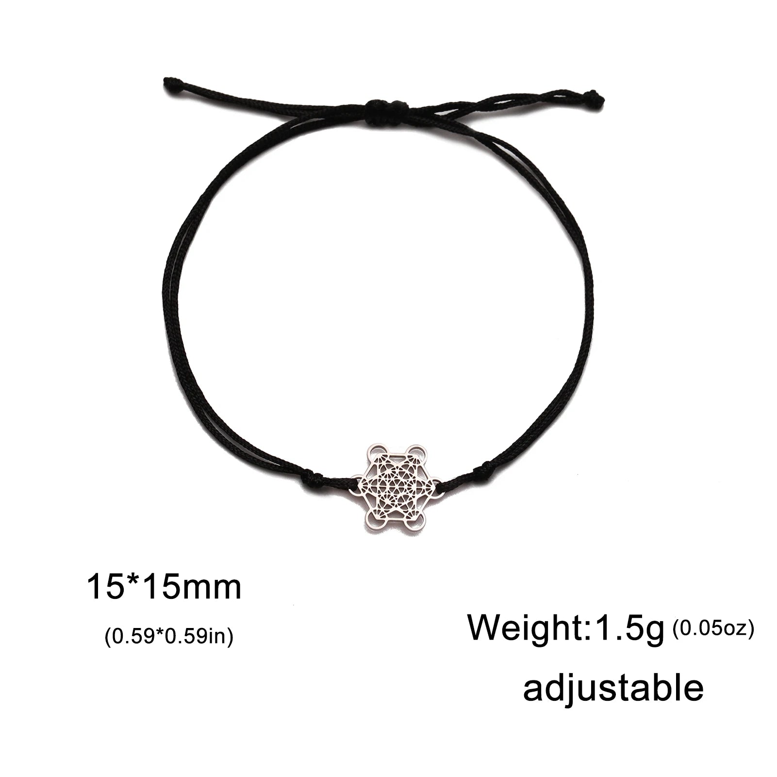 Metatron Cube Bracelet — Sacred Geometry Stainless Steel Spiritual Amulet