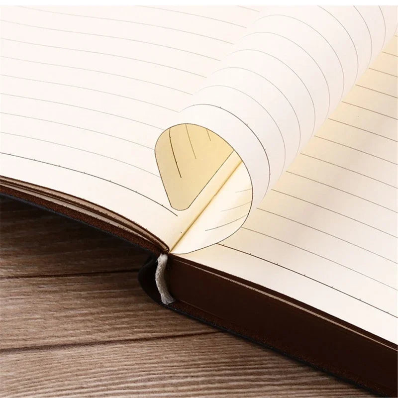 Vintage Leather Notebook Diary — Portable Embossed Journal, A6 Stationery Gift