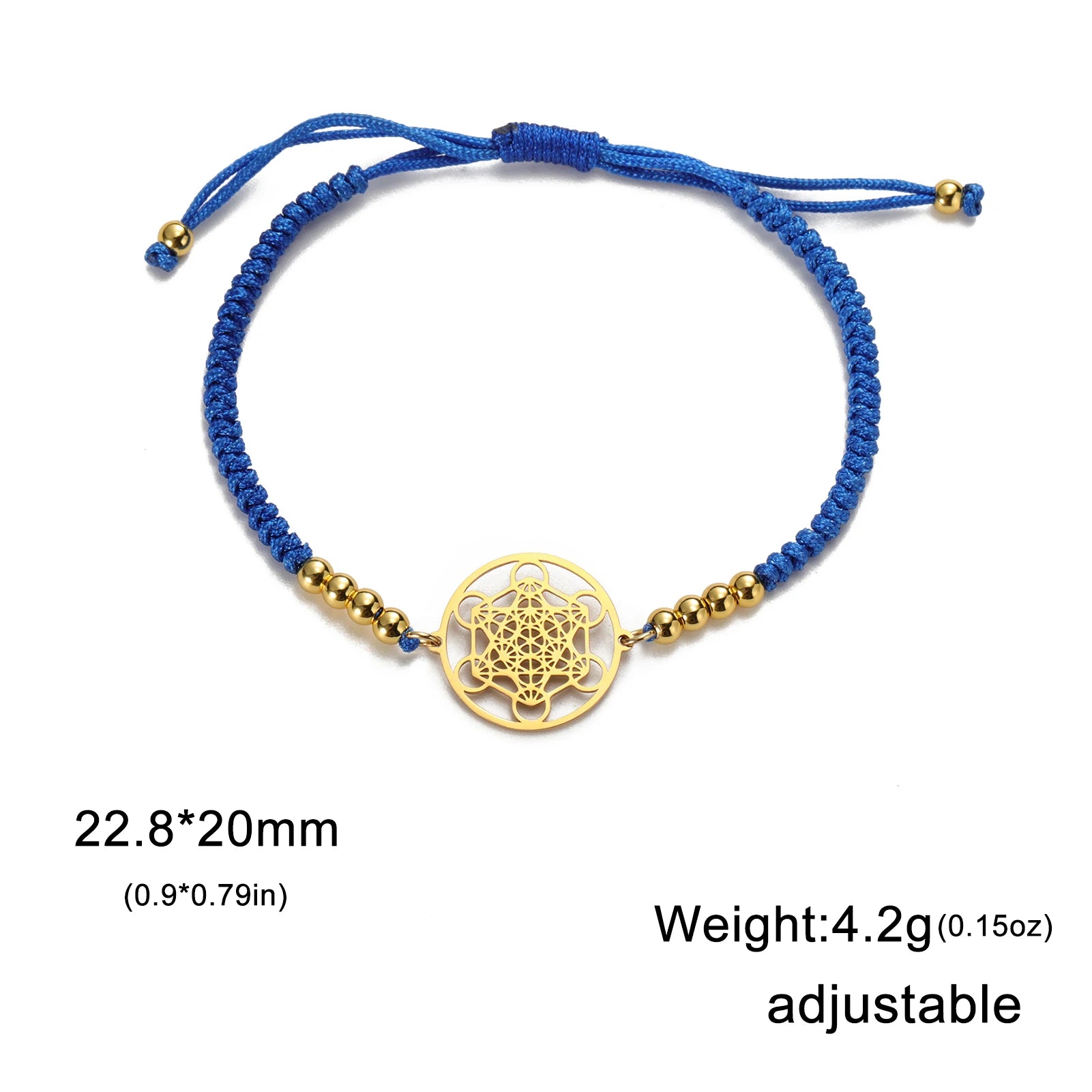 Metatron Cube Bracelet — Sacred Geometry Stainless Steel Spiritual Amulet