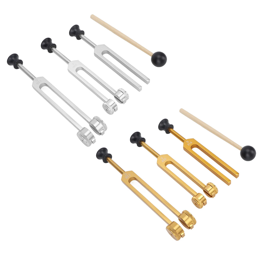 Alloy Tuning Fork Set — 128, 256 & 512Hz Frequency Healing Instruments