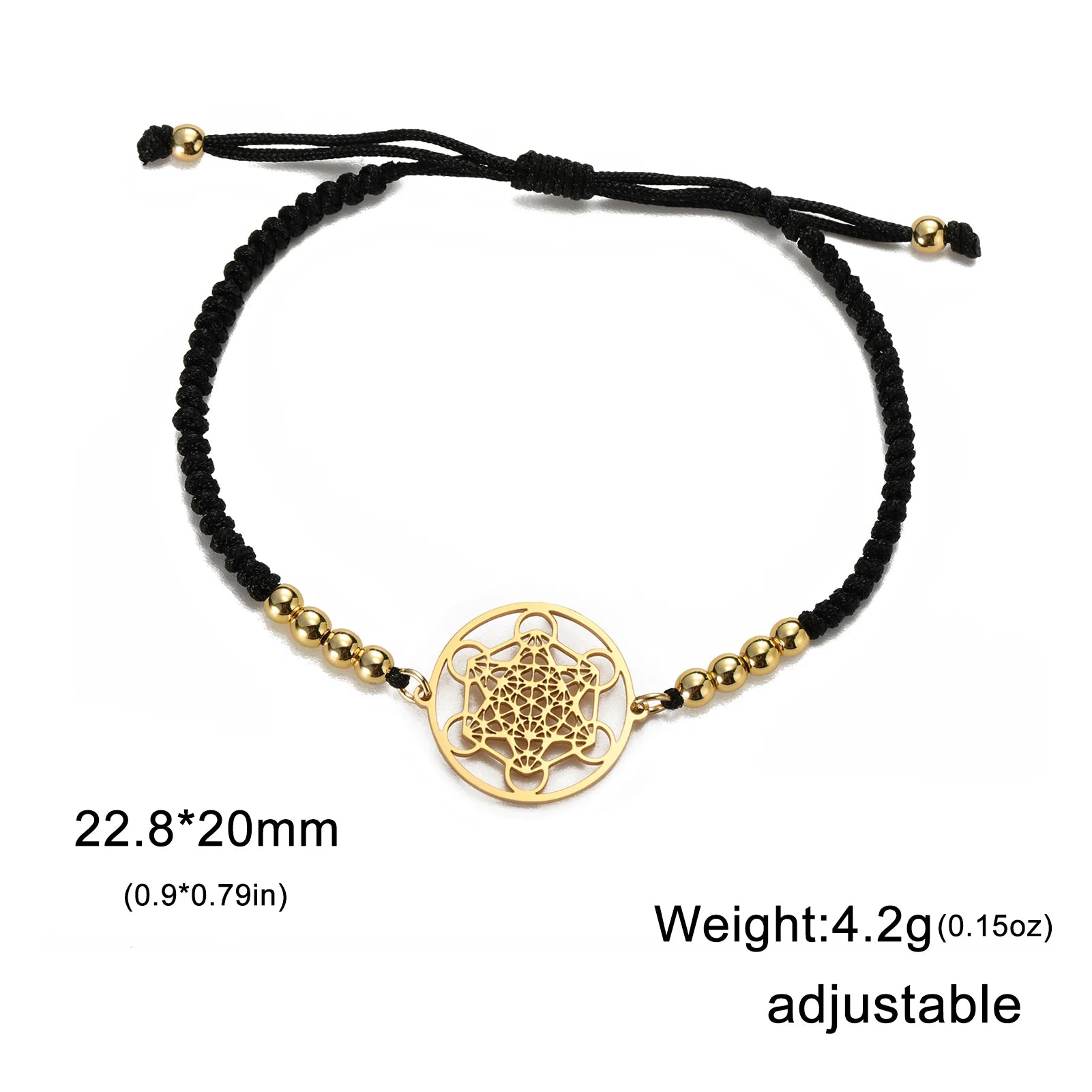 Metatron Cube Bracelet — Sacred Geometry Stainless Steel Spiritual Amulet