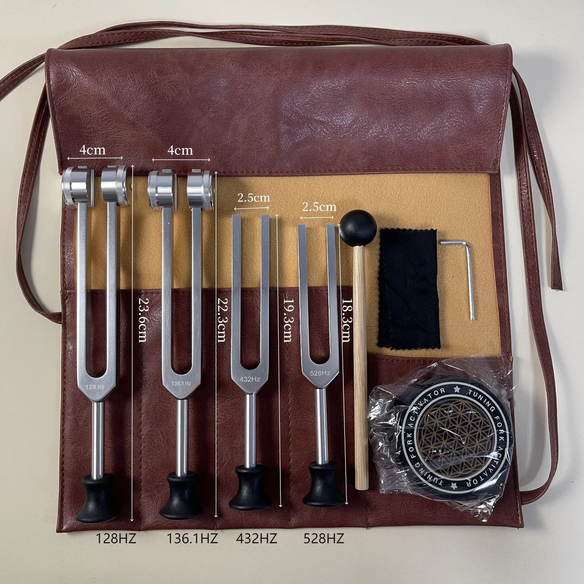 Solfeggio Meditation Tuning Fork Set — Sound Healing Schumann Resonance Instruments