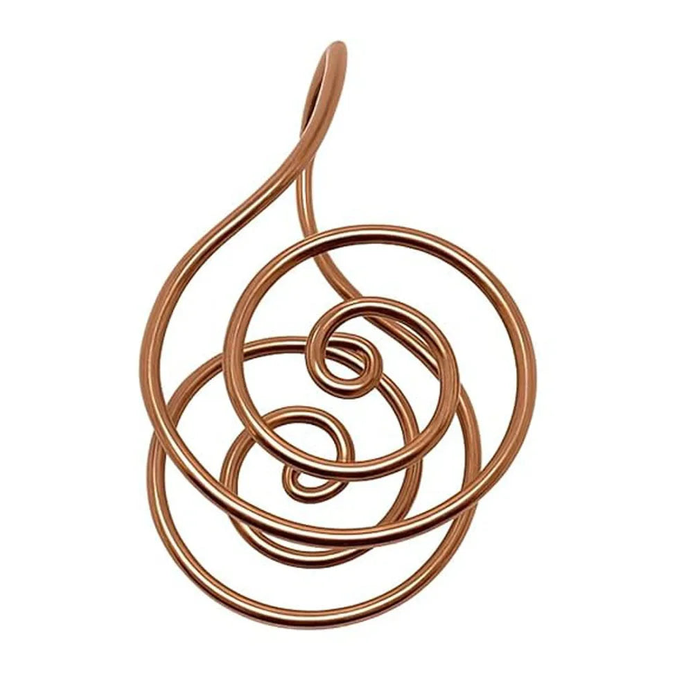 Copper Palm Reiki Spiral Ring — Energy Healing Meditation Hand Cuff