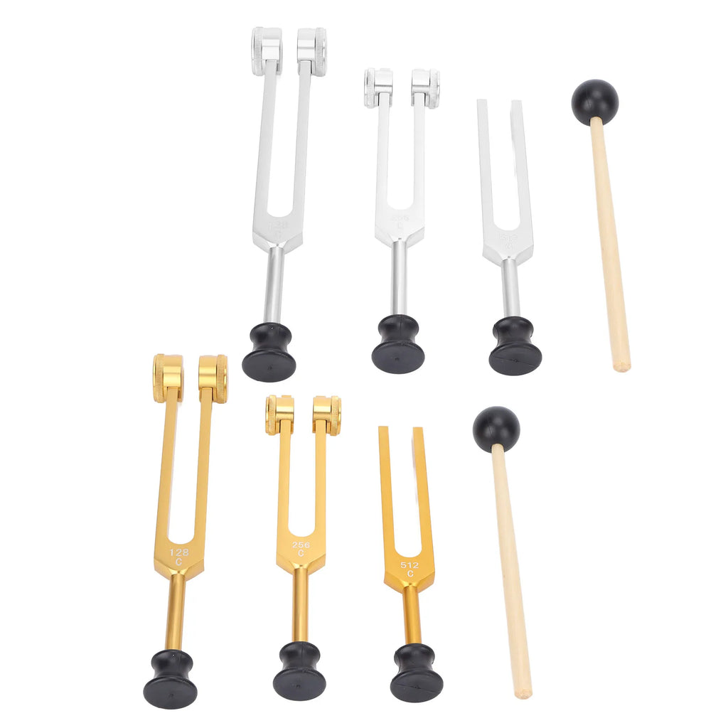 Alloy Tuning Fork Set — 128, 256 & 512Hz Frequency Healing Instruments
