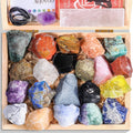 AOOVOO 31Pcs Real Crystals and Healing Stones Set with Necklace