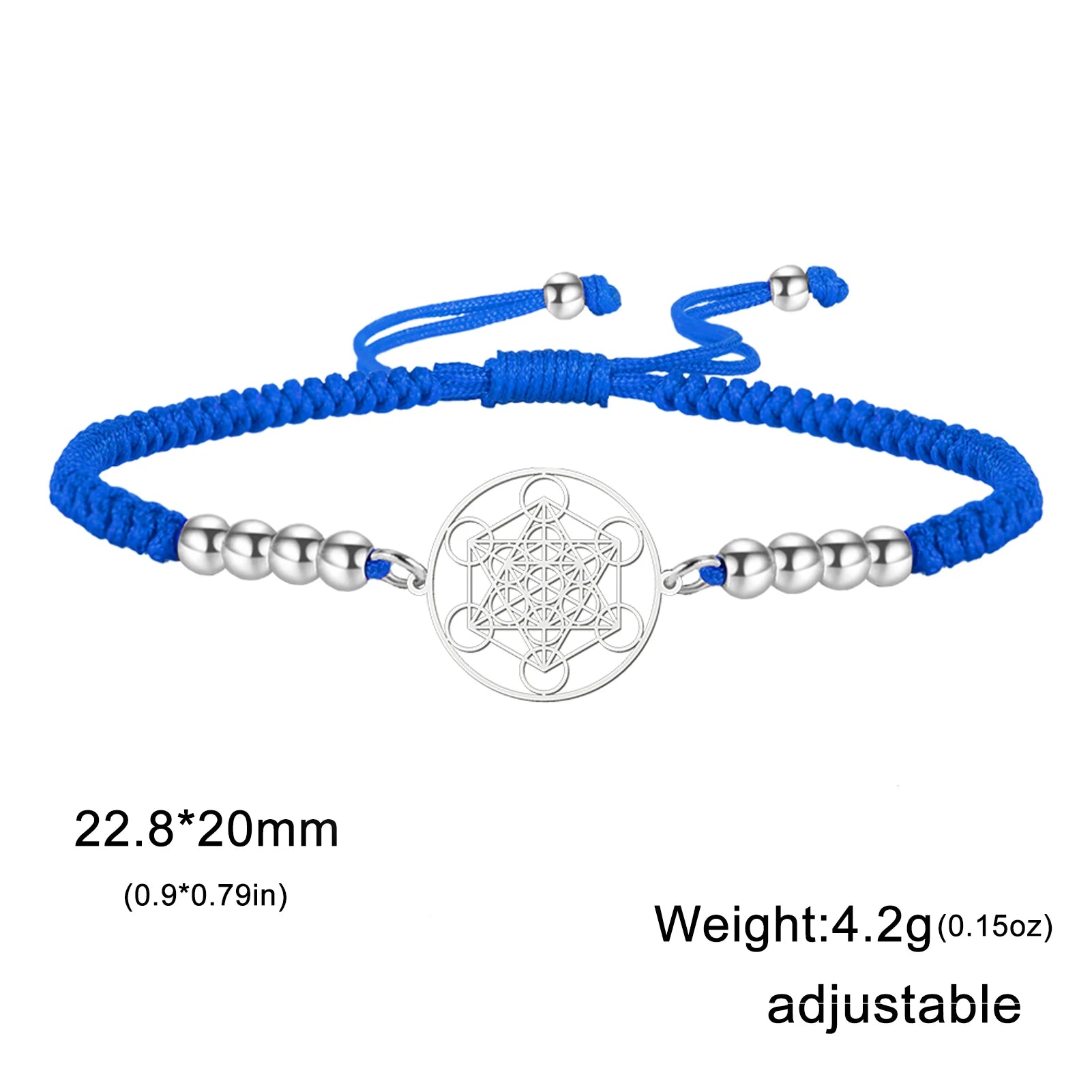 Metatron Cube Bracelet — Sacred Geometry Stainless Steel Spiritual Amulet