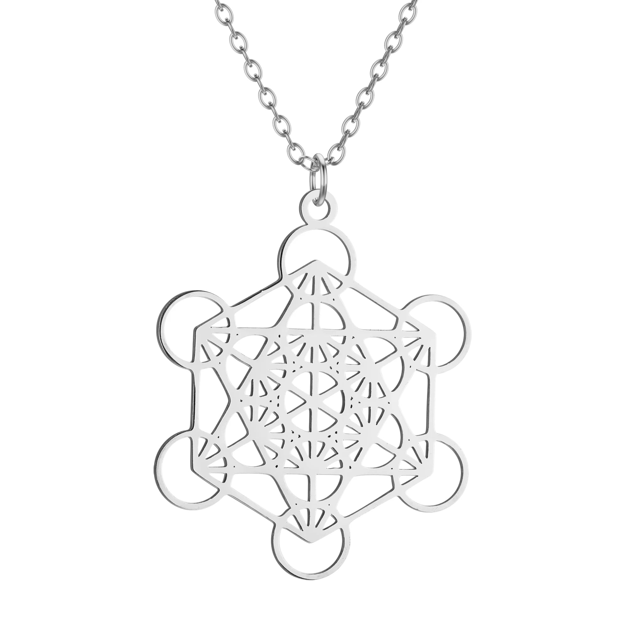 Metatron Cube Bracelet — Sacred Geometry Stainless Steel Spiritual Amulet