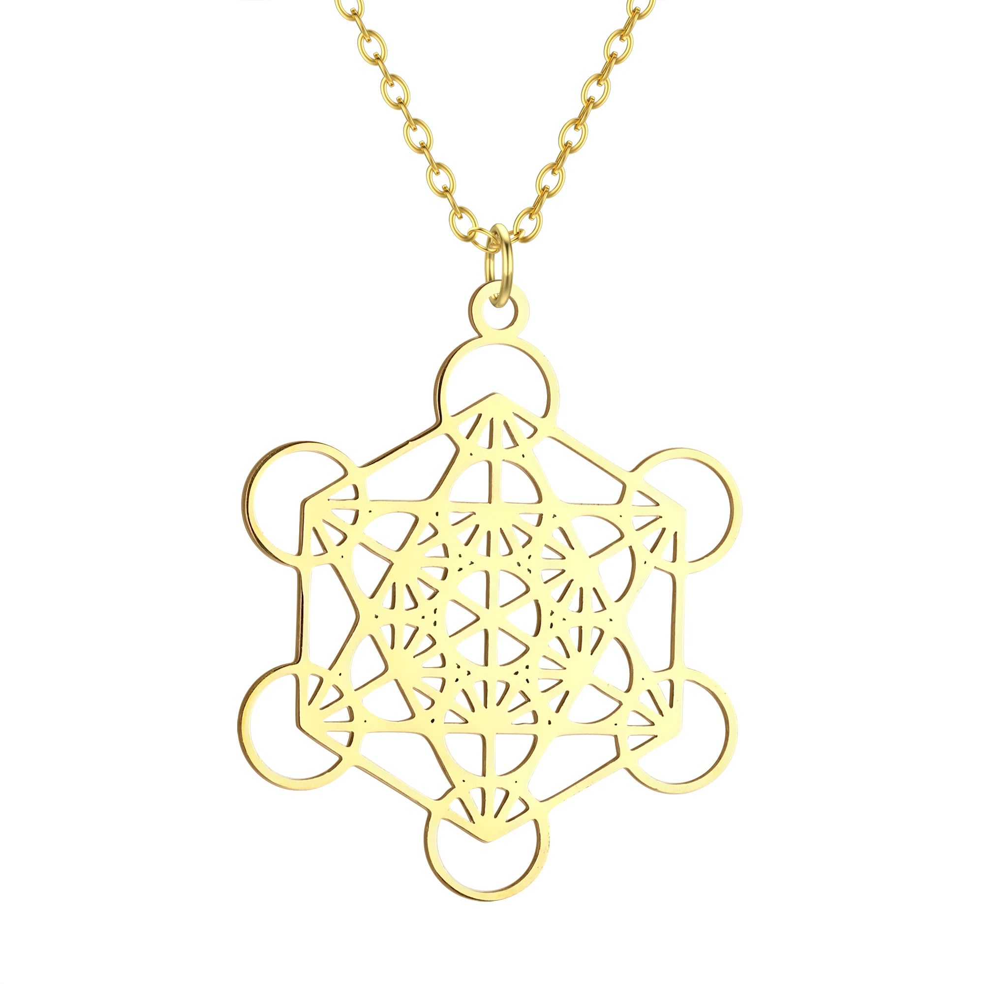 Metatron Cube Bracelet — Sacred Geometry Stainless Steel Spiritual Amulet