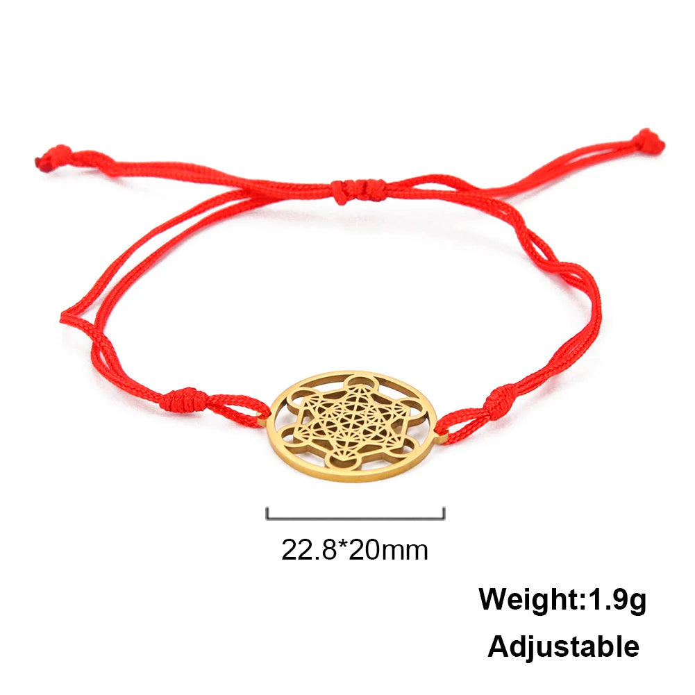 Metatron Cube Bracelet — Sacred Geometry Stainless Steel Spiritual Amulet
