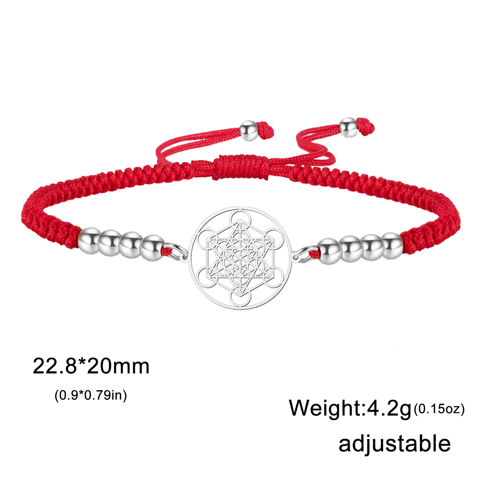 Metatron Cube Bracelet — Sacred Geometry Stainless Steel Spiritual Amulet