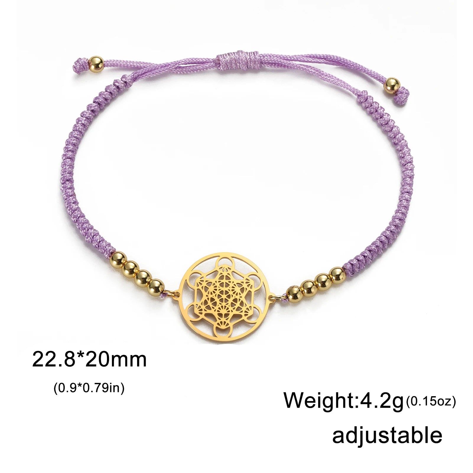 Metatron Cube Bracelet — Sacred Geometry Stainless Steel Spiritual Amulet