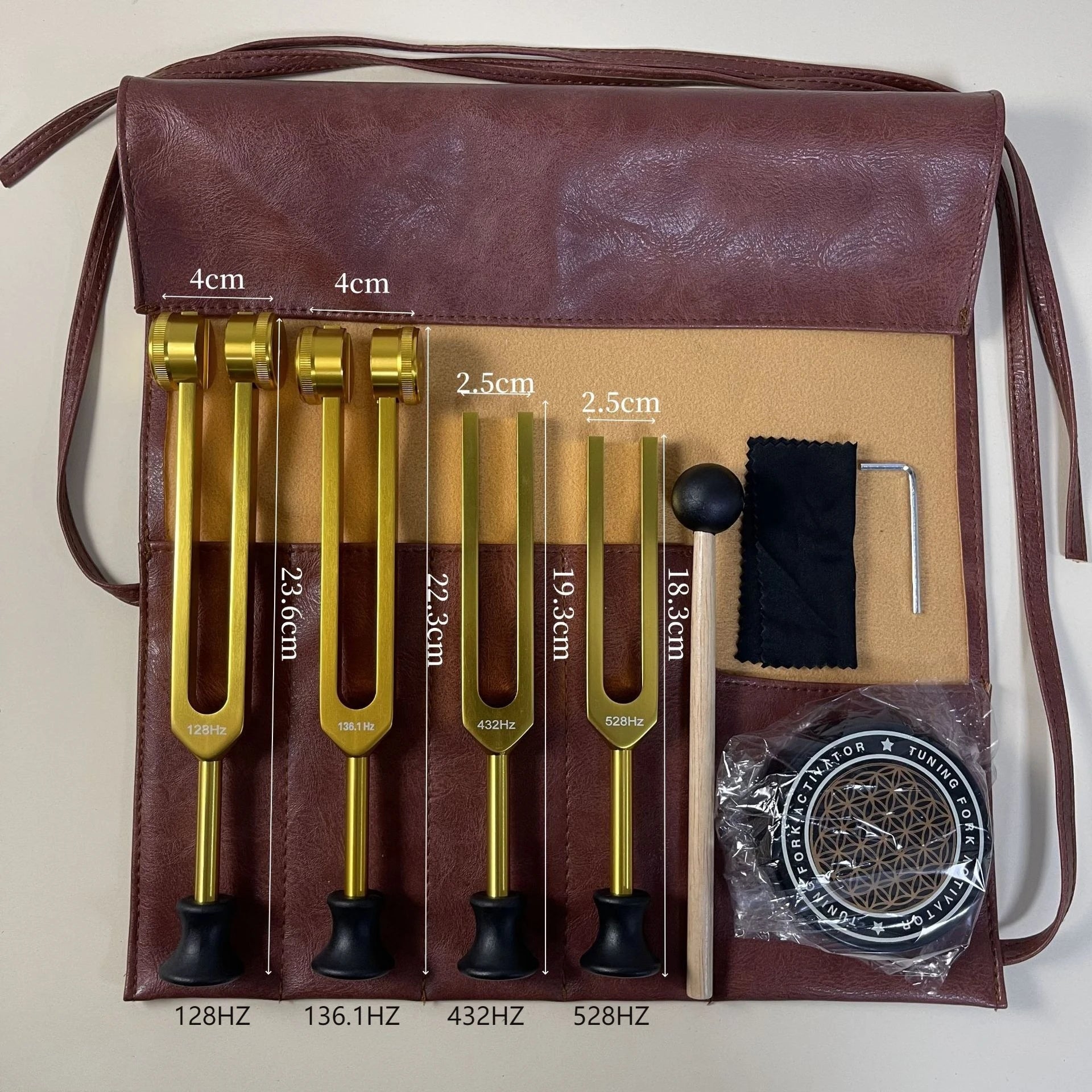 Solfeggio Meditation Tuning Fork Set — Sound Healing Schumann Resonance Instruments