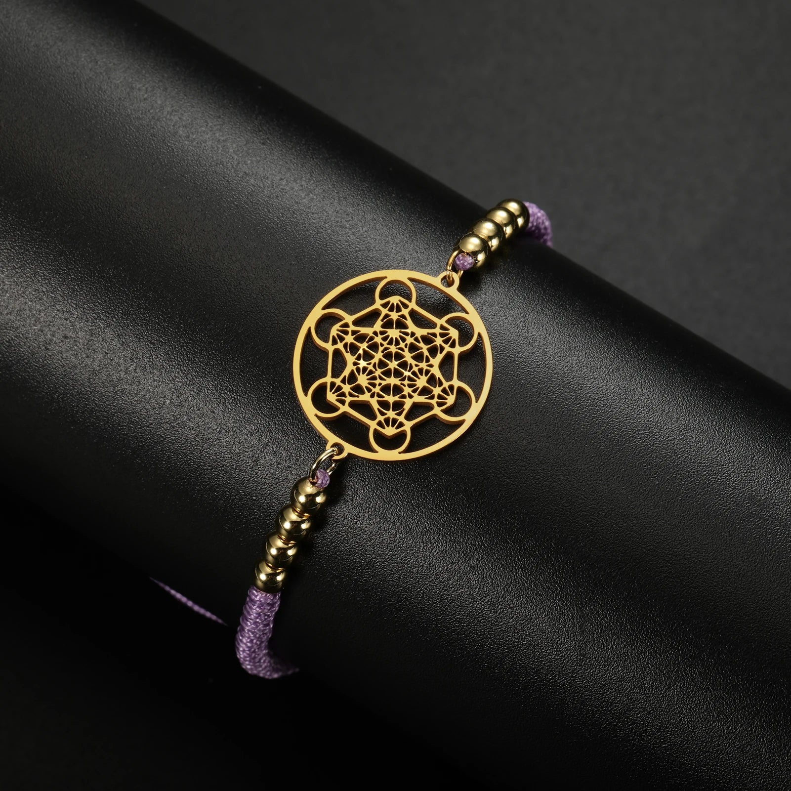 Metatron Cube Bracelet — Sacred Geometry Stainless Steel Spiritual Amulet