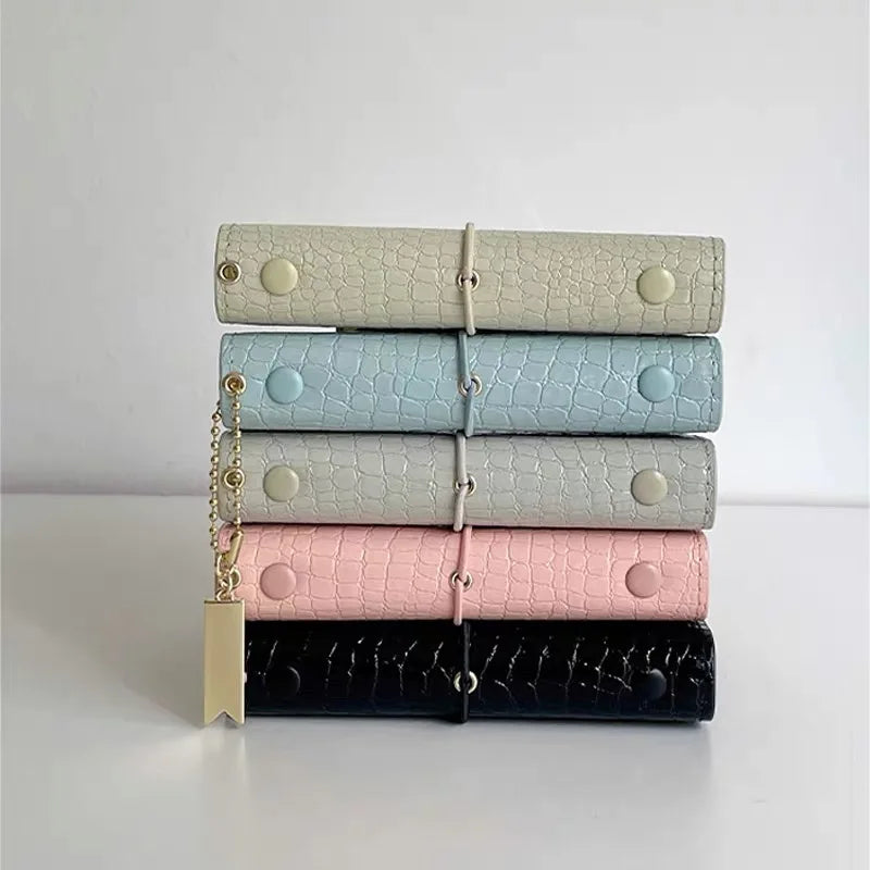 Crocodile Texture Loose-Leaf Journal — Refillable Vintage Notebook, B5/M5